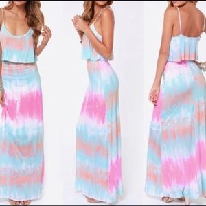 Lulus tie dye maxi dress